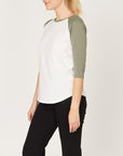 Fabina Cotton Jersey Raglan Top