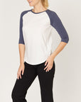 Fabina Cotton Jersey Raglan Top