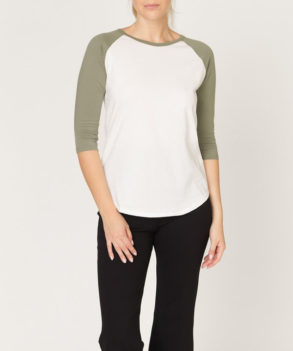 Fabina Cotton Jersey Raglan Top