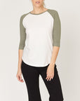 Fabina Cotton Jersey Raglan Top