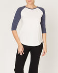 Fabina Cotton Jersey Raglan Top