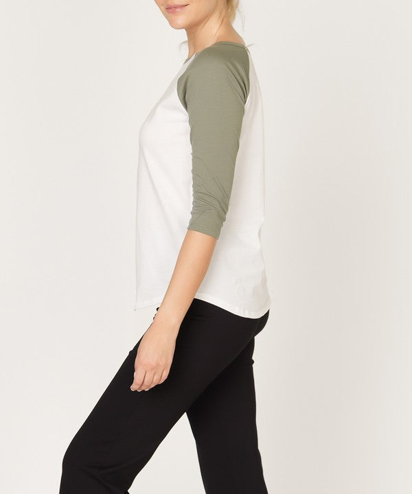 Fabina Cotton Jersey Raglan Top