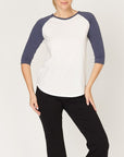 Fabina Cotton Jersey Raglan Top