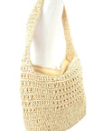 Faux Straw Oversize Hobo Shoulder Bag