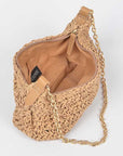 Faux Straw Fashion Shoulder Bag