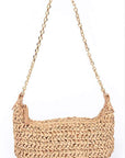 Faux Straw Fashion Shoulder Bag