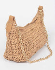 Faux Straw Fashion Shoulder Bag