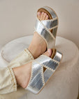 Nina Double Buckle Bands Comfortable Wedges