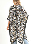 Leopard Animal Print Long Kimono Cardigan