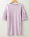 Women's Exposed Seam Drop Shoulder Oversized Tee