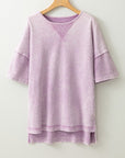 Women's Exposed Seam Drop Shoulder Oversized Tee