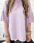 Women's Exposed Seam Drop Shoulder Oversized Tee