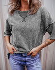 Women's Exposed Seam Drop Shoulder Oversized Tee