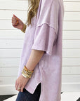 Women's Exposed Seam Drop Shoulder Oversized Tee