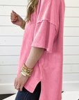 Women's Exposed Seam Drop Shoulder Oversized Tee