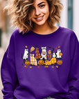 Black Cat Halloween Graphic Fleece Sweatshirts