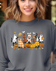 Black Cat Halloween Graphic Fleece Sweatshirts