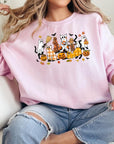 Black Cat Halloween Graphic Fleece Sweatshirts