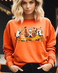 Black Cat Halloween Graphic Fleece Sweatshirts