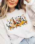 Black Cat Halloween Graphic Fleece Sweatshirts