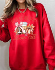 Girl Loves Fall Graphic Fleece Sweatshirts