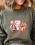 Girl Loves Fall Graphic Fleece Sweatshirts