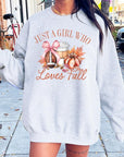 Girl Loves Fall Graphic Fleece Sweatshirts