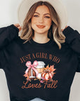 Girl Loves Fall Graphic Fleece Sweatshirts