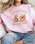 Girl Loves Fall Graphic Fleece Sweatshirts