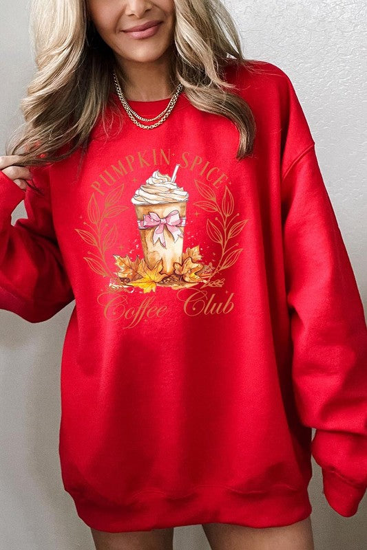 Pumpkin Spice Coffee Club Graphic Sweatshirts