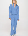 OTOS Active 2 Piece Set Matching Flare jumpsuit Active Jacket