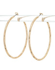 65MM Textured Shiny Hoop Earrings