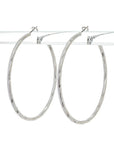 65MM Textured Shiny Hoop Earrings