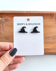 Witch Hat Studs - Black