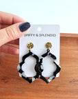 Talia Earrings - Onyx Black