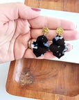 Natalia Earrings - Onyx Black