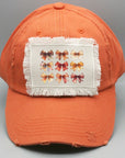 Fall Colored Bows Stack Autumn Patch Hat