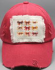 Fall Colored Bows Stack Autumn Patch Hat