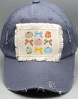 Fall Pumpkins Gourds Bows Autumn Patch Hat