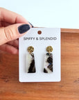 Mia Mini Earrings - Midnight Opal