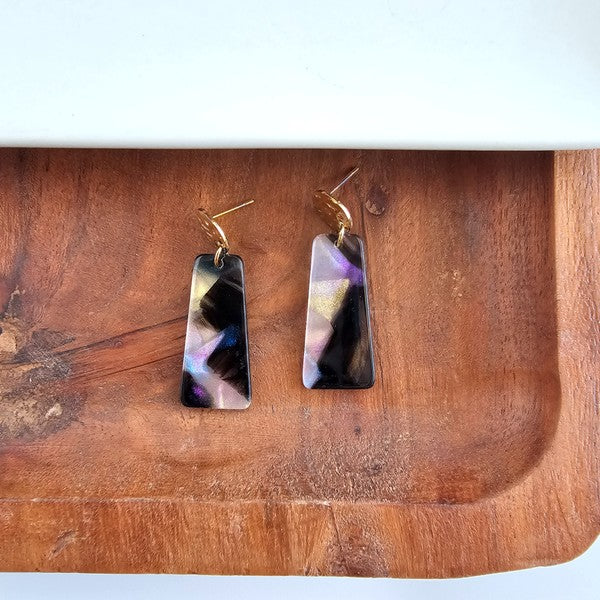 Mia Mini Earrings - Midnight Opal