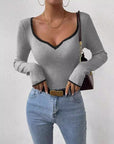 Ribbed Long Sleeve Top