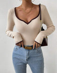 Ribbed Long Sleeve Top