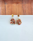 Leah Earrings - Seafoam & Rust