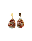 Leah Earrings - Seafoam & Rust