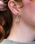 Leah Earrings - Seafoam & Rust