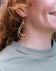 Savannah Earrings - Seafoam & Rust