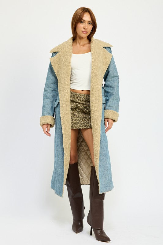 Emory Park Denim Maxi Coat