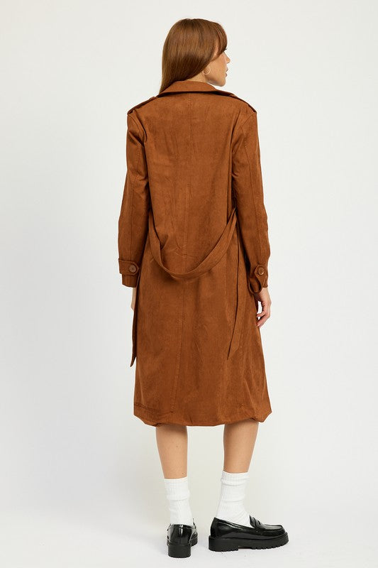 Emory Park Suede Trench Coat