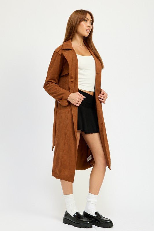 Emory Park Suede Trench Coat